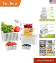 BPA-Free Vegetable &amp; Fruit Containers for Fresh Food Storage - 4 Pack wi... - $60.00
