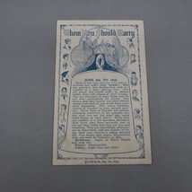 Antik 1927 Arkade Karte Whom You Should Marry June 8-15 Ausstellung Angebot - £23.34 GBP
