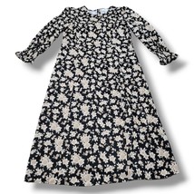 Mango Dress Size 14 MNG Dress Long Sleeve Ballon Sleeves Floral Printed ... - $30.28