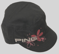 Ping Women&#39;s Black Ringer Golf Pink Headwear Strapback Hat Cap One Size New - £15.35 GBP