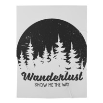 Personalized Baby Swaddle Blanket - Wanderlust Forest Print - 30&quot;x40&quot; - Soft &amp; C - £29.96 GBP