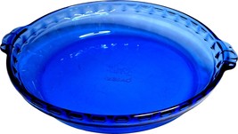 Pyrex Cobalt Blue Glass Pie Plate Dish With Fluted Edge #229 - 9.5 Inches - $12.99