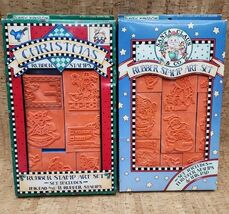 Set of 2 1990s VTG Daisy Kingdom Christmas Foam Rubber Stamp Art Sets - $49.84
