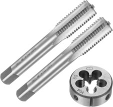 Uxcell 3Pcs Tap And Die Set, Metric M14 X 2 Thread Taps &amp; Round Die, Tap... - £27.32 GBP