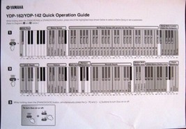 Yamaha YDP-162 YDP-142 Digital Piano Original Quick Operation Guide Info Sheet - £12.44 GBP
