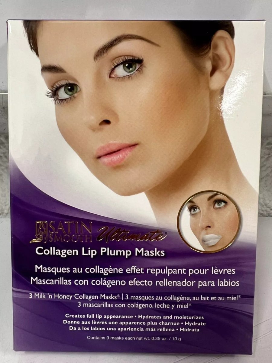 3-Pack Satin Smooth Ultimate Collagen Lip Plump Masks Milk &#39;N Honey - $13.75