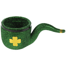 Green Glitter Four-Leaf Clover Pipe Table Decoration St. Patrick&#39;s Day Decor - £4.73 GBP