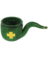 Green Glitter Four-Leaf Clover Pipe Table Decoration St. Patrick&#39;s Day D... - £4.73 GBP