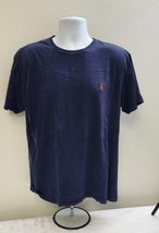 Vintage POLO Ralph Lauren Navy Blue TShirt Tee  100% Cotton Mens - £9.32 GBP