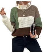 S- Frenchy Women Stand Collar Long Sleeve Solid Color Patchwork Minimali... - €37,36 EUR