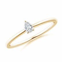 ANGARA Natural Diamond Pear-Shaped Engagement Ring in 14K Gold (GVS2, 0.18 Ctw) - £704.31 GBP