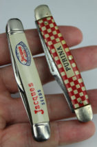 vintage advertising pocket knife lot x2 Jacques Seeds Purina Kutmaster Imperial - £52.26 GBP
