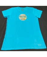 Life Is Good Positive State Baseball Turquoise Blue Graphic Tee Size Med... - £8.64 GBP