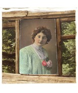 Vintage 1910 Dutch Pretty Girl Greetings Postcard RPPC Hand-Colored Phot... - $76.17 MXN