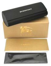 New Burberry Sunglasses Glasses Box Black Hard Case Sealed Cloth Docs Xlarge - $25.71
