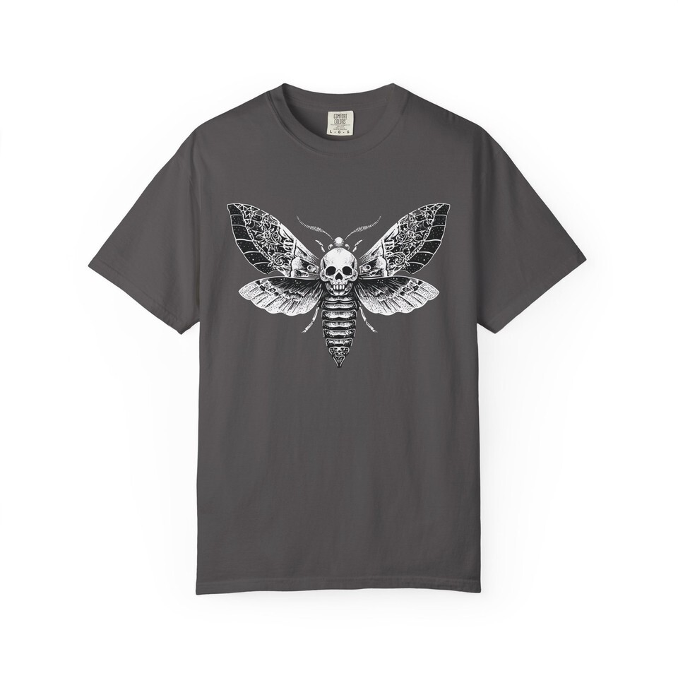 Skull Moth T-Shirt, Unisex Graphic Tee, Gothic Apparel, Alternative Item image 8