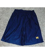 Mens Shorts NCAA Michigan Wolverines Blue Elastic Waist Drawstring-size M - $8.91