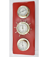 VTG Red Springfield 3 Gauge Weather Station Humidity Temperature Baromet... - $2,307.75 MXN