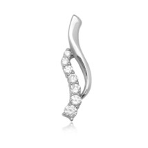 Artisan Crafted White Gold Plated Sterling Silver and Cz Pendant Jewelry - €13,64 EUR