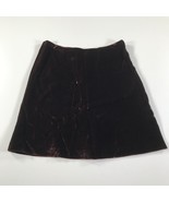 Ralph Lauren Black Label Skirt Womens 4 Dark Red Velour Fuzzy Pencil Knee - £29.35 GBP