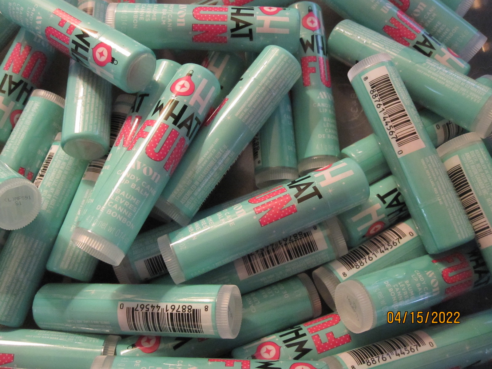 Primary image for lot of (20) Avon 'Oh What Fun!' Candy Cane Flavored Lip Balms - all New / Sealed