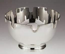 Tiffany Makers Monteith Sterling Silver Toothed Bowl Gorgeous! - $1,484.99