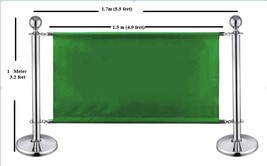 Cafe Barrier Banner Set Queue Divider Restaurant Stand Shop Sign Poles P... - $120.71