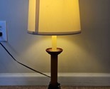 Wooden Style 21.5 in. Stick Table Lamp Brown/Mahogany Roman Column Style... - $9.49