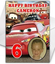 DISNEY CARS Photo Upload Birthday Card - Personalised Disney Birthday Card - £4.33 GBP