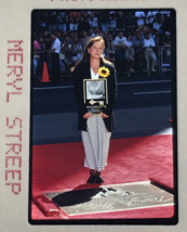 1994 Meryl Streep Chinese Theatre Hand &amp; Footprint Celebrity Transparency Slide - £7.42 GBP