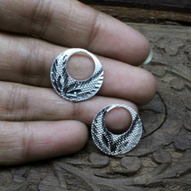 Real Silver Round Moon Shaped Nattiyan (Nanti) men women earring - $30.66+