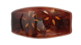 Caravan Hand Painted Flower on French Automatic Barrette, Tortoise Shell - £16.61 GBP