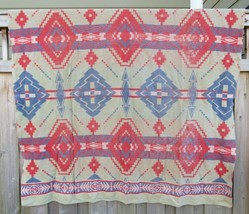 Vintage Antique Homespun Blanket 66&quot;x65&quot; 100% Wool Late 1800&#39;s - Early 1900&#39;s - £130.81 GBP