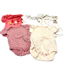 Mixed Lot of 5 Girls One Piece Short Sleeve 0 to 3 Mos Cloud Island Gerber - £17.40 GBP