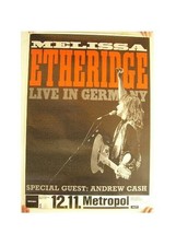 Melissa Etheridge Allemand Tour Affiche Concert - £48.72 GBP