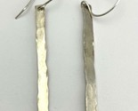 Sterling Silver 1/4&quot; Bar Earrings, Hammered, Handmade from Sterling Wire - £35.65 GBP