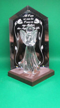 &quot;All I am...owe.. my Mother, Angel...&quot; mirror back w/clear plastic ANGEL... - £10.13 GBP