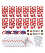 Baseball Party Favors Assortment - Goody Bags, Paper Fans, Rubber Bracel... - £16.21 GBP