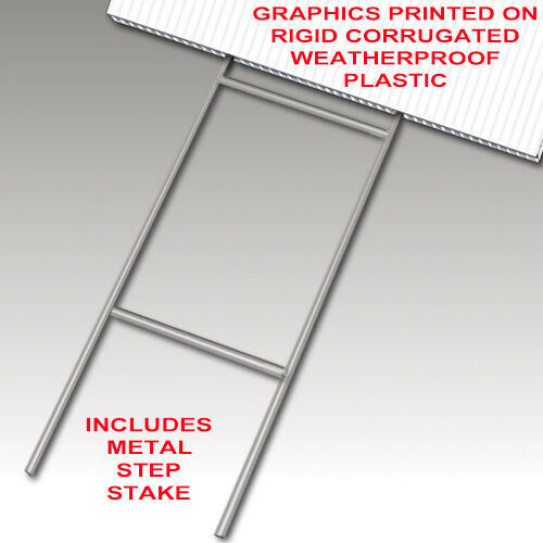 OFF THE RACK PARTY 18x24 Yard Sign WITH STAKE Corrugated Bandit USA CELEBRATION Item image 2