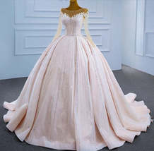 2023 Light Pink Sequinned Floral Vine Sweetheart Illusion Special Occasion Gown - £1,469.32 GBP