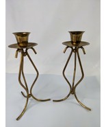 Brass Tri-Leg Candlestick Candle Holder Lot of 2 - $24.95