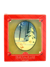 Hallmark Heart Full Of Love Satin Christmas Ornament 1985 - £10.38 GBP