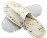 Ble slippers cute printed linen guest slippers home new room beauty salon slippers thumb155 crop