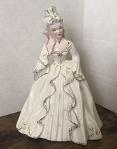 Florence Ceramics Figurine “Her Majesty” 7.25&quot; Cream with Gold Trim Perfect! - £14.01 GBP