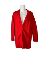 Vintage Hedy Knits of California Red Open Front Cardigan - no size - alt... - $27.71