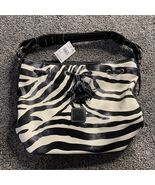 Faux Leather Zebra Print Buckle Handled 14”x11” Purse Bag New Unbranded - €15,44 EUR