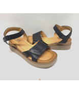 MIZ MOOZ WOMEN&#39;S HOOK &amp; LOOP FASTENER PLATFORM  SANDALS  BLACK 37EU / 7U... - $39.95