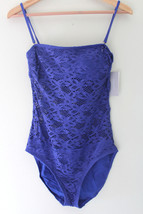 NWT Kenneth Cole Reaction Beautiful Blue Laser Cut Out Convertible Swim Suit L - £37.98 GBP