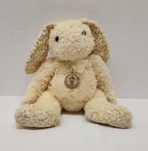 Thomas Kinkade Painter of Light 6&quot; Yellow Bunny Rabbit Plush Floral Ears/Feet - £15.49 GBP