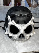 KRASH! 3D Black / Gray Skull Face Helmet Youth Size Medium Size 8 &amp; up 5... - £22.35 GBP